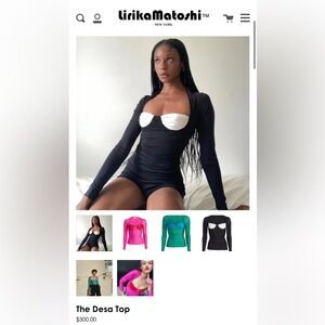 Lirika Matoshi Desa Top- black/white size S